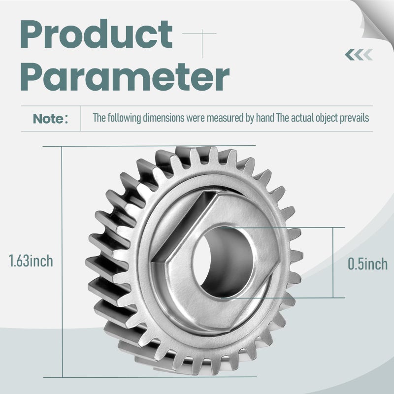 Ohoho 2 Pack 9706529 AP3594375 W11086780 Worm Gear - Compatible with KitchenAid/Whirlpool 5QT and 6QT Stand Mixer - Fits 9703543,9706529,W10916068 ap6048307 WP9706529 Replacement Parts - Image 2